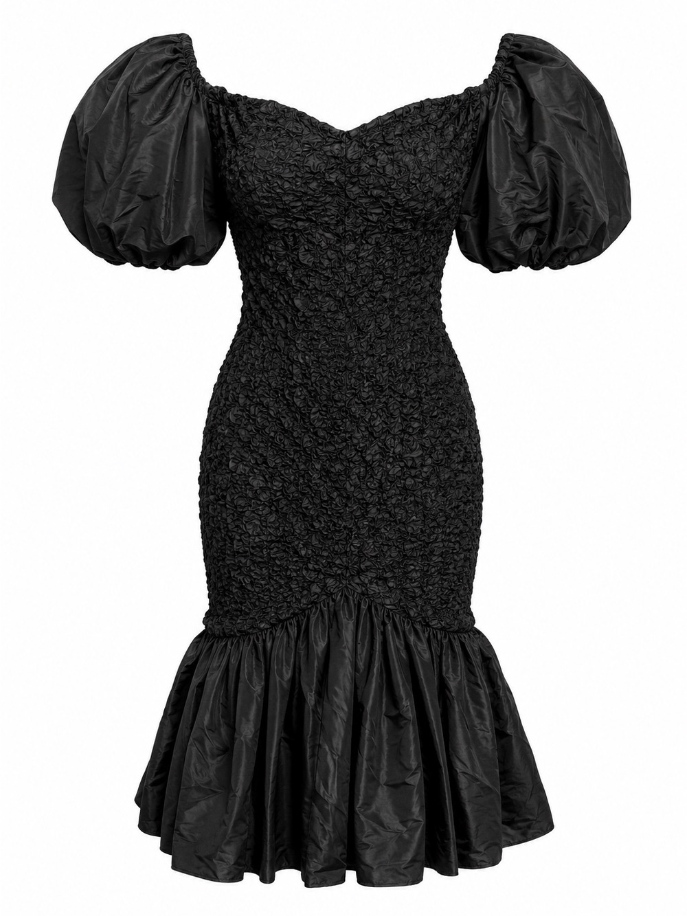 Oscar de la Renta Whimsigoth Ribbon Taffeta Mermaid Party Dress